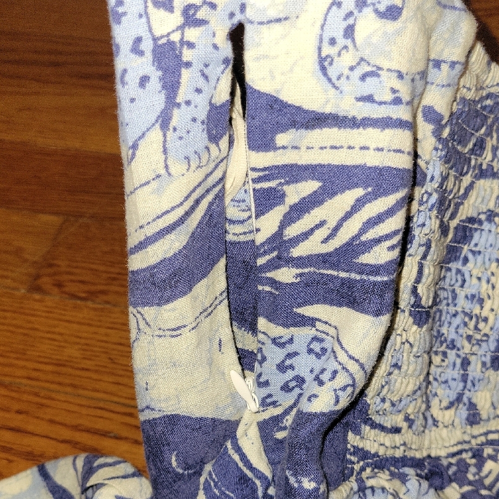 Kimchi Blue Strapless Top in Blue and Cream - Picture 9 of 10